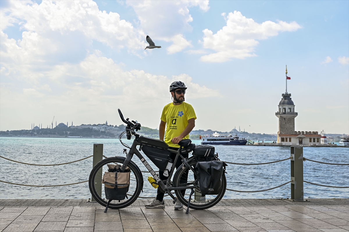Gurbetçi Gürbüz, Alzheimer farkındalığı için 46 gün boyunca Amsterdam’dan İstanbul’a pedal çevirdi