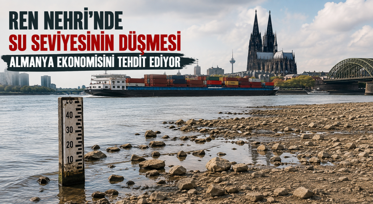 Ren Nehri'nde su seviyesinin düşmesi Almanya ekonomisini tehdit ediyor