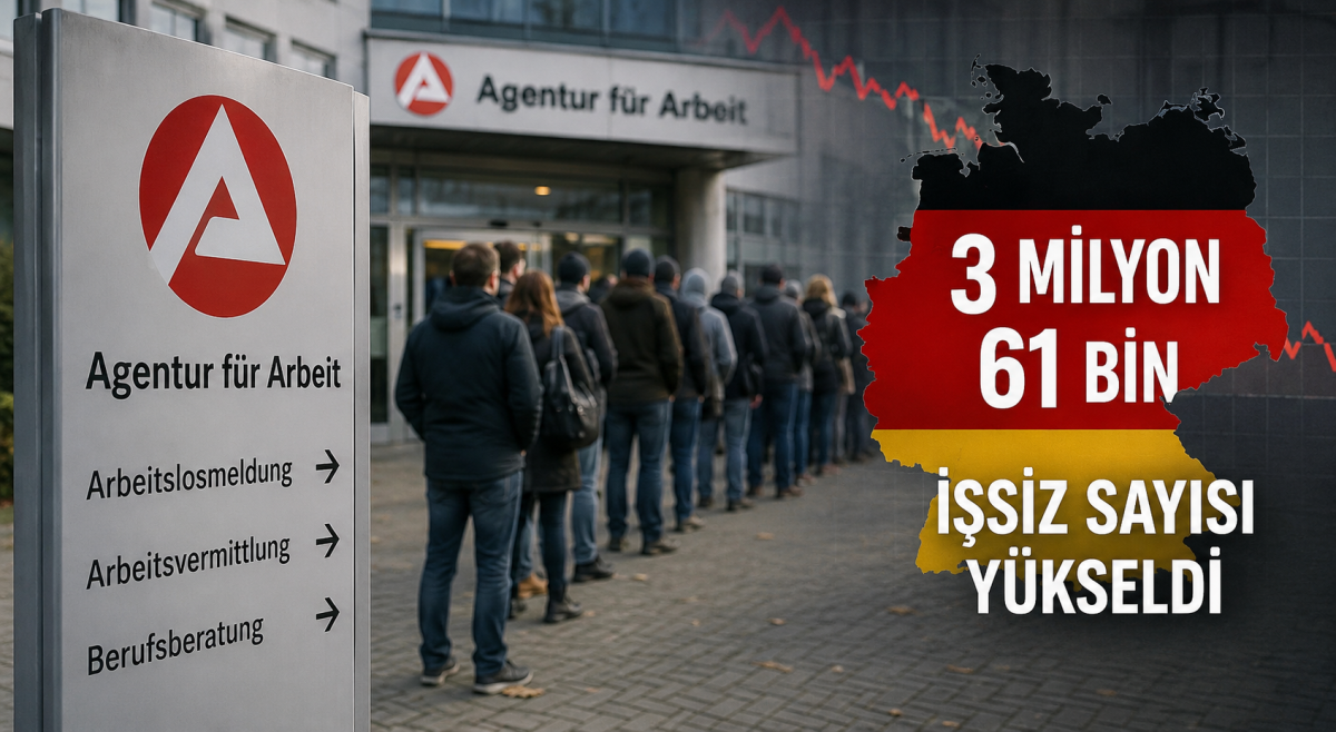 Almanya'da işsiz sayısı 3 milyon 61 bine yükseldi